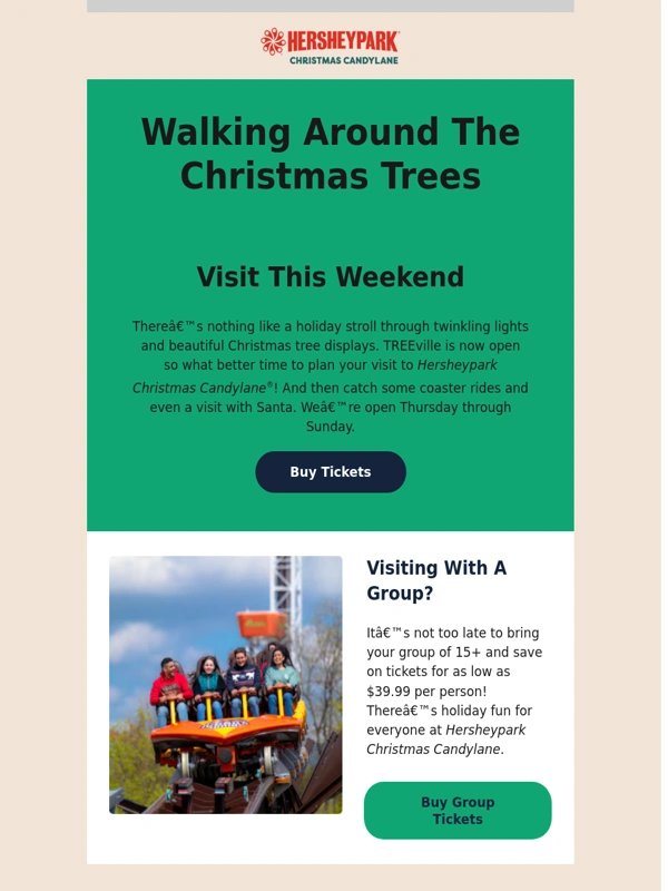 Hershey Park - ? TREEville? Is Now Open!
