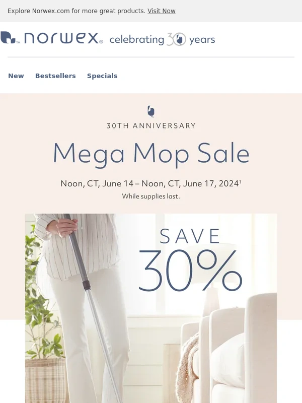 Norwex - 30% OFF Mega Mop Sale | 3 Days Only