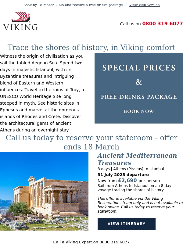 Viking River Cruises - Enjoy special prices on a Mediterranean voyage this summer