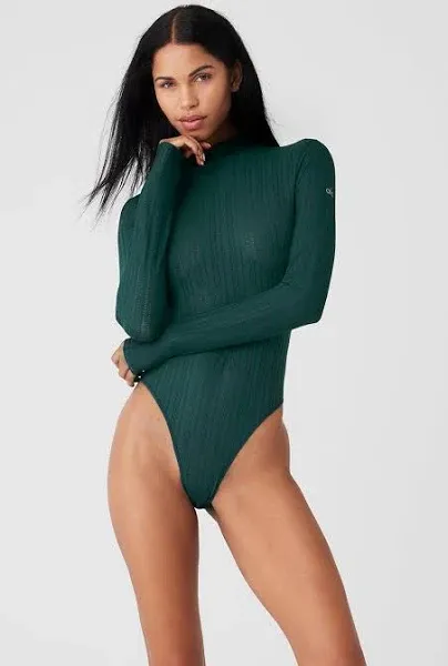 Alo Yoga Euphoria Long Sleeve Bodysuit Top