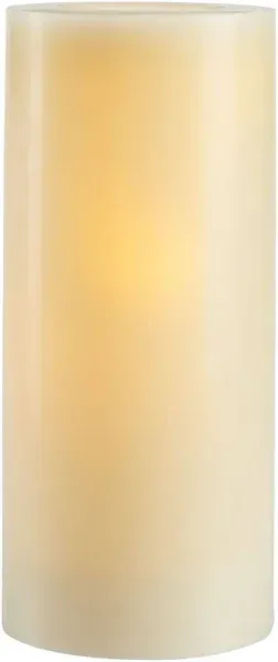 Standard Flameless Wax Pillar Candle - Ivory