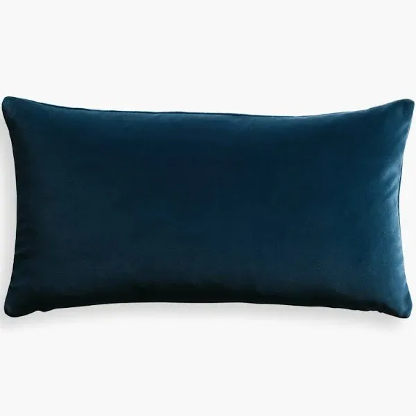 Cotton Velvet Lumbar Throw Pillow