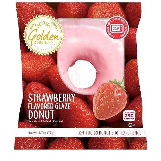 Golden Strawberry Glazed Donuts