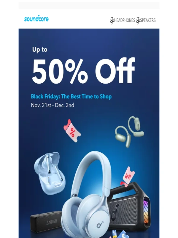 Soundcore - Black Friday ? Up to 50% Off