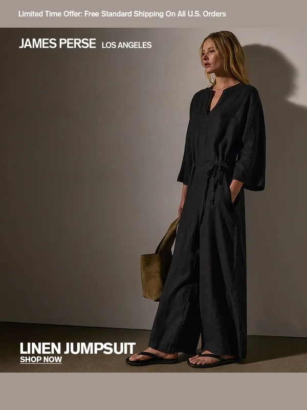 James Perse - Linen Jumpsuits + Free Shipping