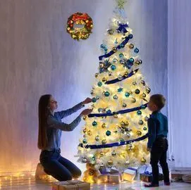 5' to 8'  White Christmas Tree W/Solid Metal Legs