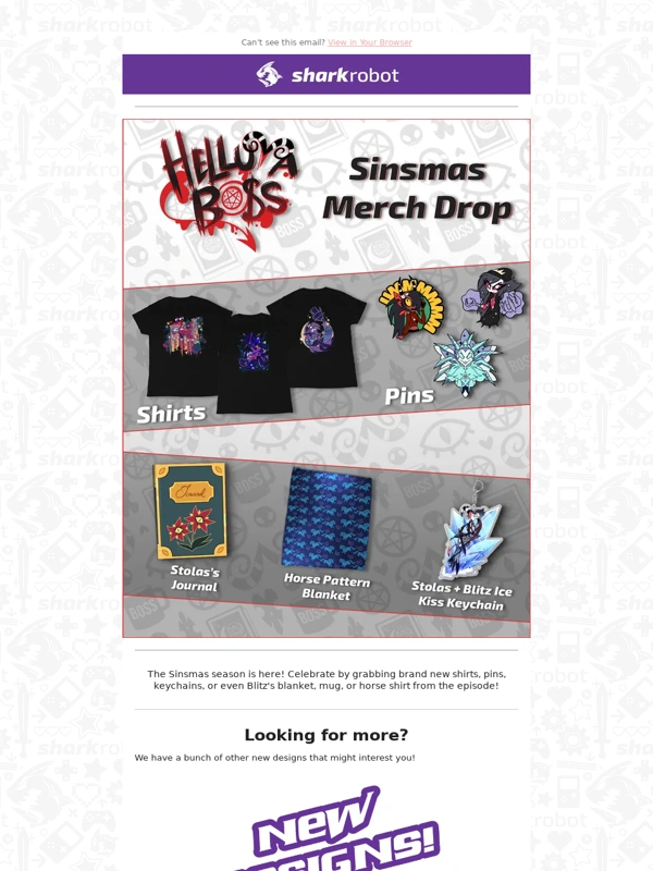 Shark Robot - New Helluva Boss Sinsmas Merch!