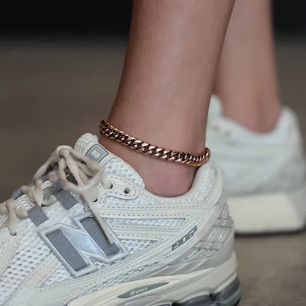 The GLD Shop Miami Cuban Anklet 8mm Size 8"-10