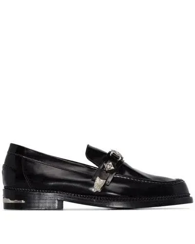 Toga Virilisbuckled strap loafers