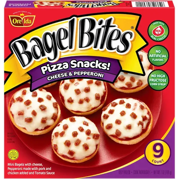 Bagel Bites Frozen Cheese & Pepperoni Family Size Mini Pizza Snacks