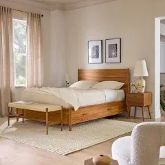 Mid-Century Storage Bed, Queen, Acorn, West Elm