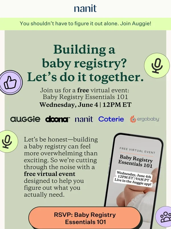 Nanit - Sleep,Safety,& Registry Tips—Join Nanit + Top Brands ?