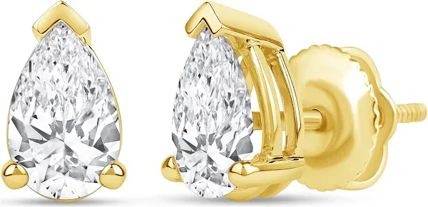 Helzberg Diamonds tw. Lab Grown Diamond Pear-Shaped Solitaire Stud Earrings