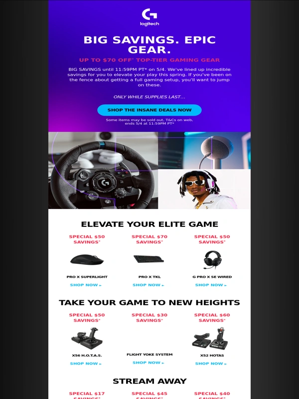 Logitech G - Insane deals during gaming week,but only for a limited time…