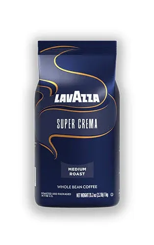Lavazza Super Crema Whole Bean Espresso Coffee