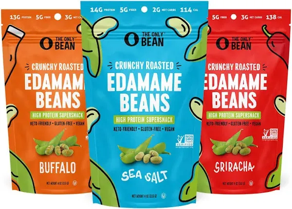 The Only Bean Crunchy Roasted Edamame Beans Keto Snack