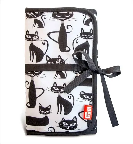 Black Cats Needle & Crochet Hook Roll-Up Storage Case