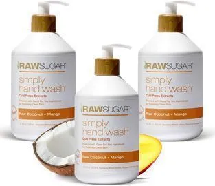 3-Pack 16.9-Oz Raw Sugar Simply Liquid Hand Wash Soap (Raw Coconut + Mango)