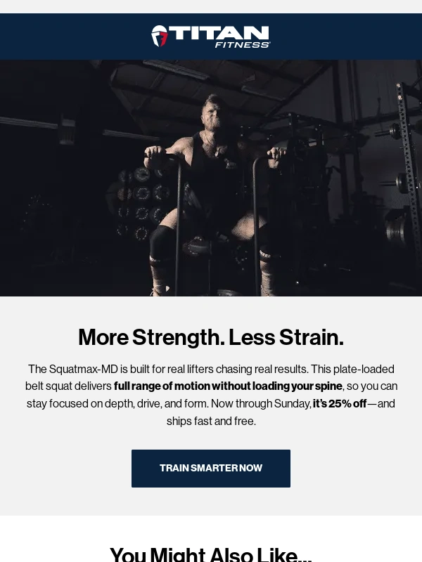 Titan Fitness - ACTIVATED: 72 Hours Only - 25% Off the Squatmax-MD