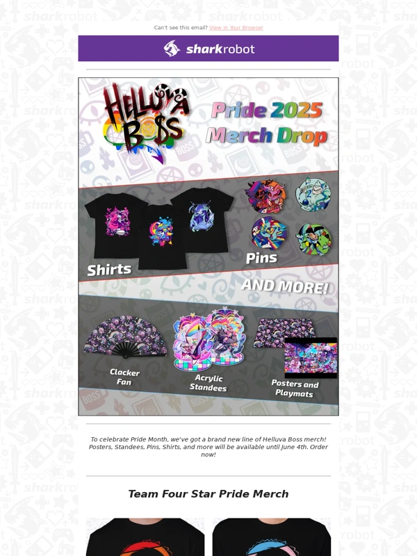 Shark Robot - Helluva Boss Pride Merch Out Now!
