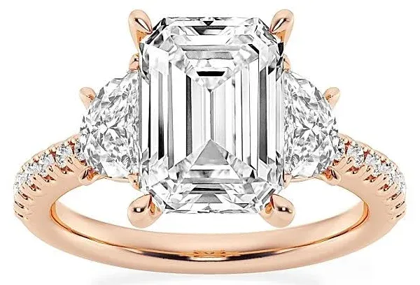 Saks Fifth Avenue Collection 14K Rose Gold Emerald-Cut Lab-Grown Diamond Ring