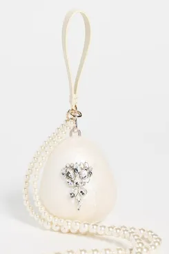 Simone Rocha Embellished Micro Egg Bag with Pearl Crossbody Bag