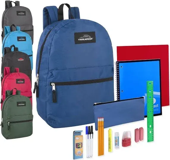 Trailmaker Backpack and 20-Piece School Supply Set