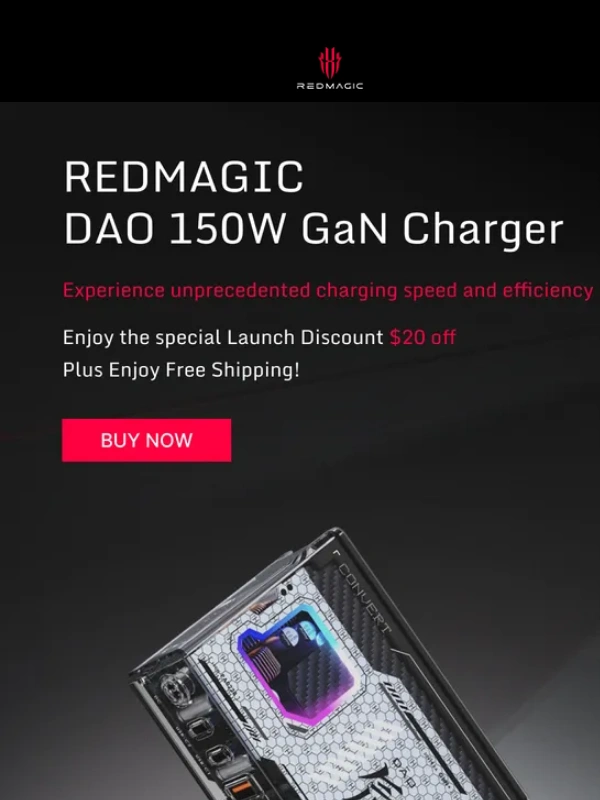 Red Magic - ?Juice Up with the REDMAGIC DAO 150W GaN Charger