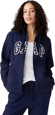 Gap Women's Logo Hoodie Hooded Full Zip Sweatshirt