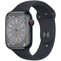 Apple Watch Series 8 (GPS + Cellular) 41mm Midnight Aluminum Case Smartwatch with Midnight Sport Band
