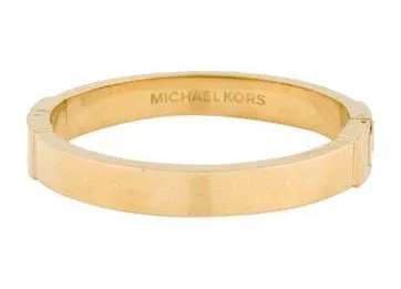 Michael Kors Knife Edge Bangle Bracelet in Yellow Gold