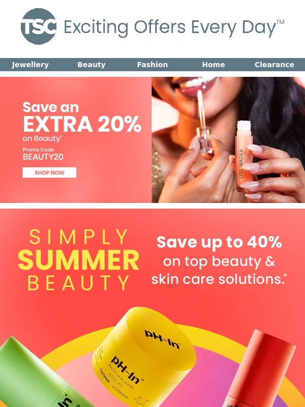 TSC - ☀️ Glow Into Summer - Save Up to 40% on Top Beauty Picks! ☀️