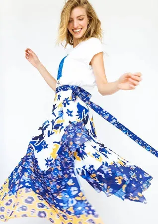 Alivia The Nikki Floral Maxi Long Wrap Skirt