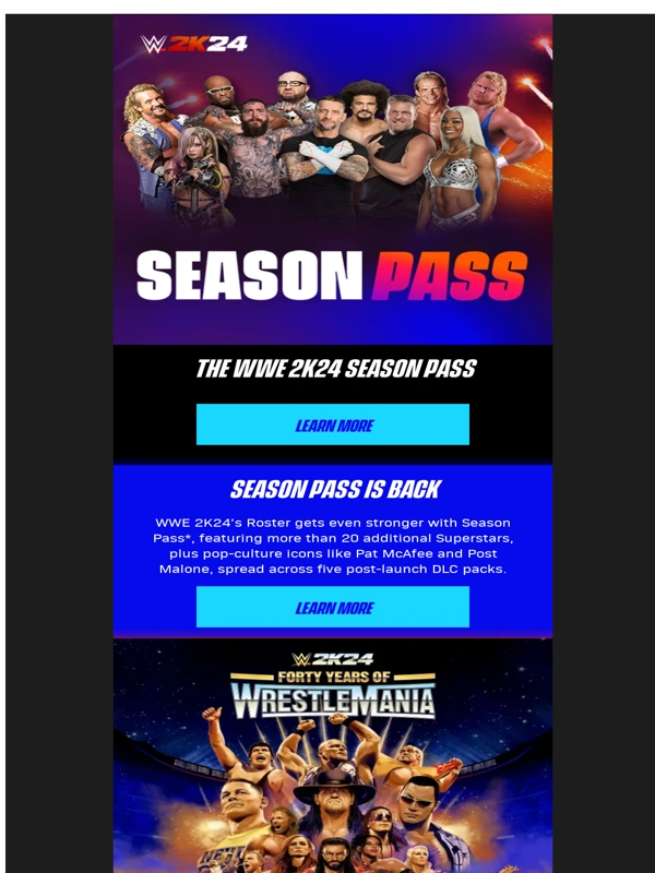 2K - THE WWE 2K24 SEASON PASS IS HERE