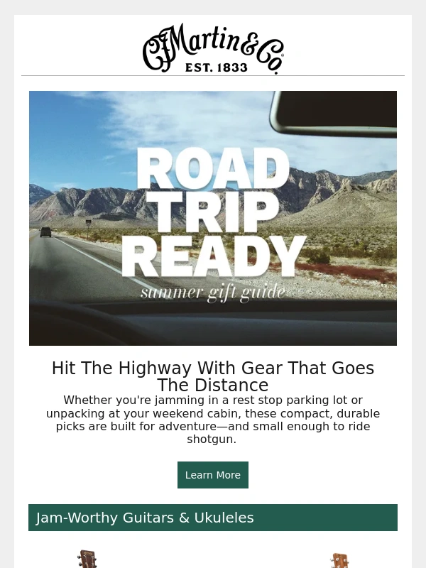 Martin Guitar - Hit the Road with Martin – Summer Gift Guide