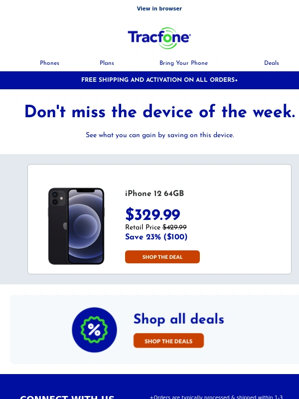 TracFone - IPhone 12 64GB savings inside ?
