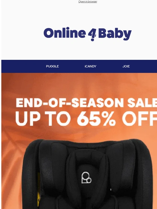 Online4baby - Ends midnight ? End-of-season sale
