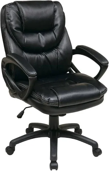 Office Star Faux Leather Managers Chair