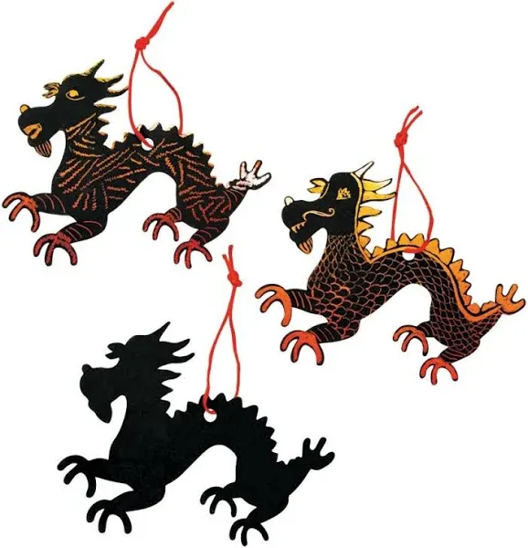 Fun Express Magic Color Scratch Chinese New Year Dragons