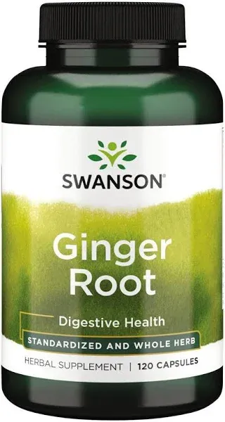 Swanson Ginger Root Standardized 250 Milligrams 120 Capsules