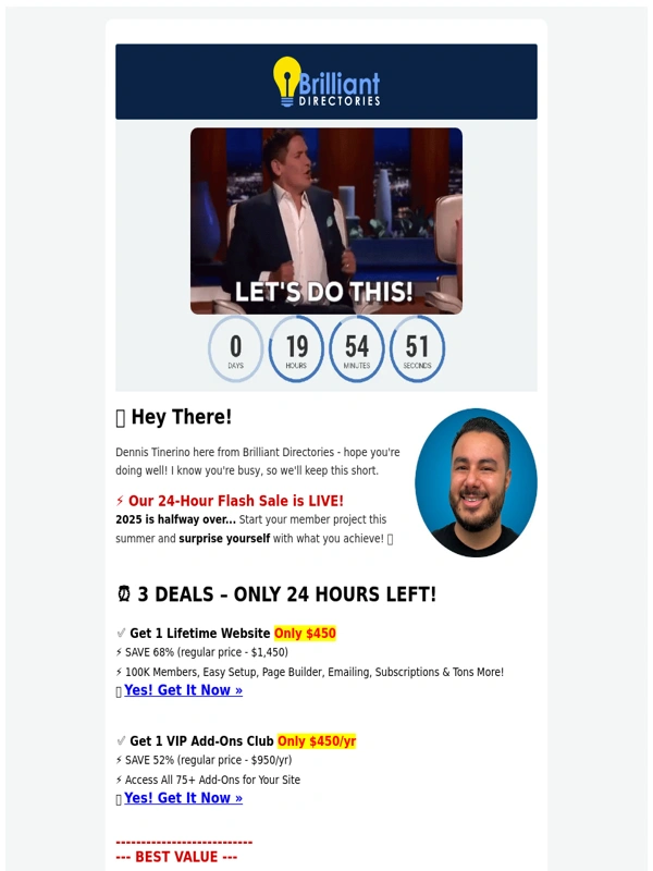 Brilliant Directories - ? [24-Hours] For New Customers Only!