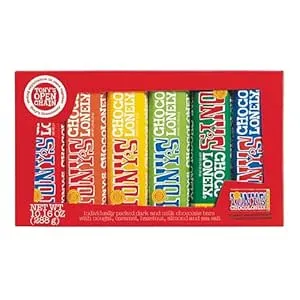 Tonys Chocolonely Rainbow Tasting Chocolate Bar Pack