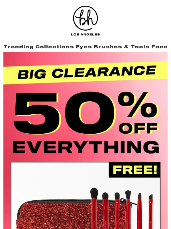BH Cosmetics - 50% Off Everything + Freebie Continues! ??
