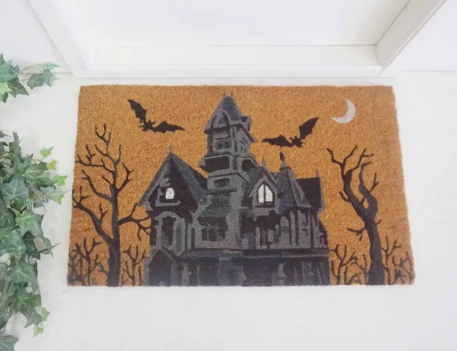 Haunted House Halloween Doormat