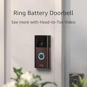 Ring Battery Doorbell, Head-to-Toe Video, Live View with Two-Way Talk, and Motion Detection & Alerts (2024 release), Venetian Bronze