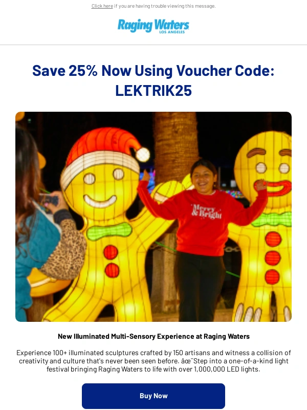 Raging Waters - Your Discount Code to Holiday Lights