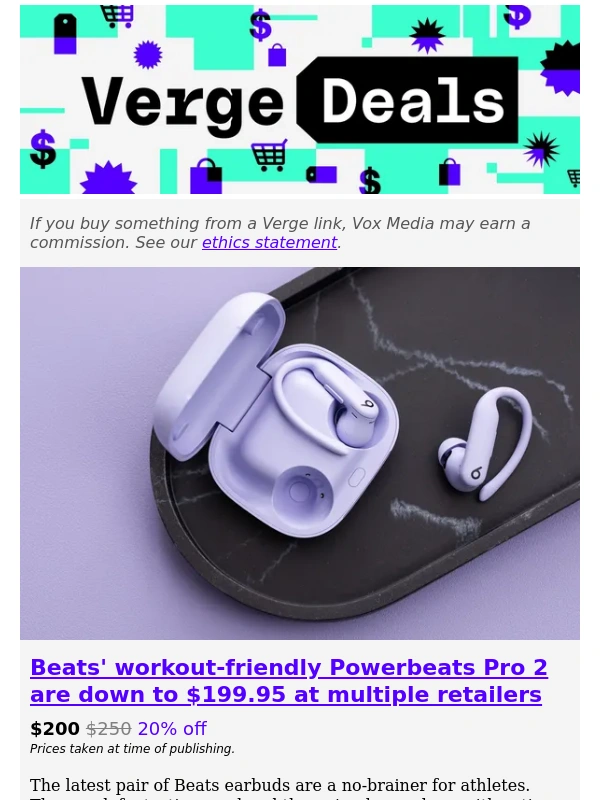 The Verge - The Powerbeats Pro 2 just received their first discount