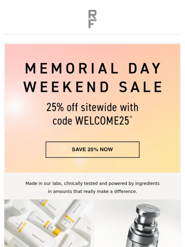RODAN+FIELDS - Memorial Weekend Sale ? 25% OFF Sitewide ?