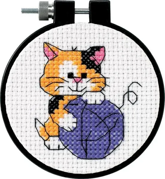 Dimensions Learn-A-Craft Cute Kitty Counted Cross Stitch Kit
