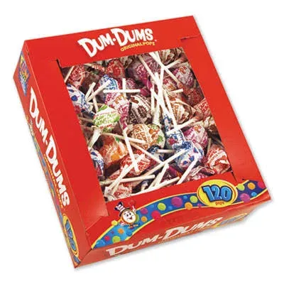 Dum-Dum-Pops Assorted Individually Wrapped 120-box